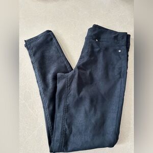 Classic Women's Navy Velour Velvet Stretchy Pants Jeans Leggings Size 8/30